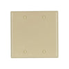 Cooper Industries Ivory Standard 2-Gang Blank Thermoplastic Unbreakable Wallplates 5
