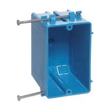 Carlon B120A-UPC Zip Box® Blue & trade 1-Gang Outlet Box 3-1/4 Inch Depth PVC