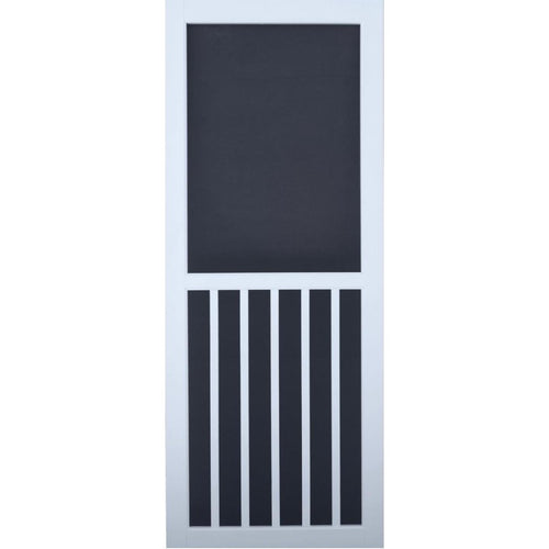Snavely Kimberly Bay 36 In. W x 80 In. H x 1 In. Thick White Vinyl 5-Bar Screen Door
