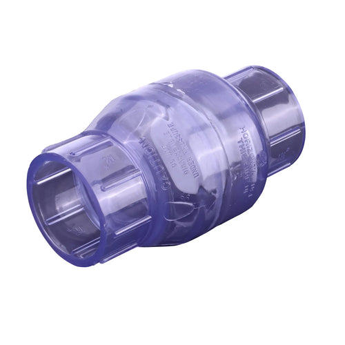 NDS Inc PVC Swing Check Valve, 1-1/2 in. IPS S X S, Clear