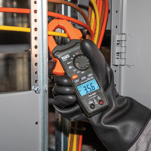 Klein Tools Digital Clamp Meter, AC Auto-Ranging 400 Amp with Temp