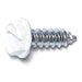 MonsterFastener White Painted Zinc Plated Steel Slotted Hex Washer Head Gutter Screws (#7 x 1/2