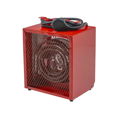 Comfort Zone Portable Fan-Forced Industrial Space Heater In Red 4800 Watt