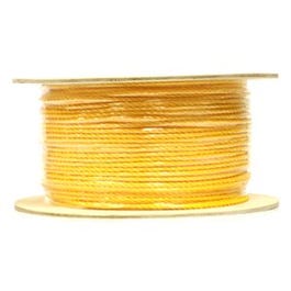 Polypropylene Rope, Hollow Braid, Yellow, 1/4-In. x 1000-Ft.