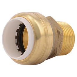 Push Fit Pipe Connector, .75-In. PVC x .75-In. MPT