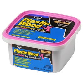 Plastic Wood-X Stainable Wood Filler with DryDex Dry Time Indicator, 32-oz.