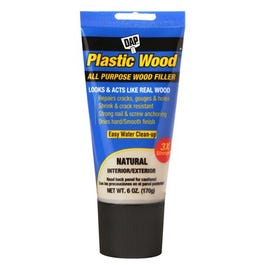 Plastic Wood Latex Wood Filler, Natural, 6-oz. Tube