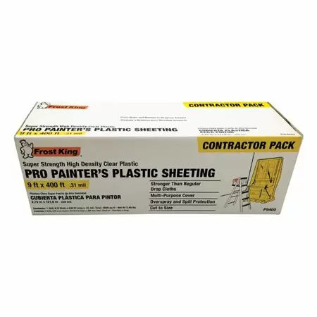 Frost King High Density Painter s Plastic Sheeting 9 x 400 x .31 M