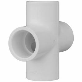 Pipe Cross, Slip x Slip x Slip x Slip, White, 1/2-In.