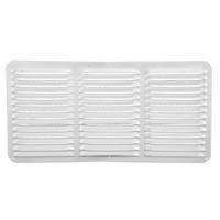 Lomanco Cornice Vent, 8 In L, 16 In W, 65 Sq-Ft Net Free Ventilating Area, Aluminum, White