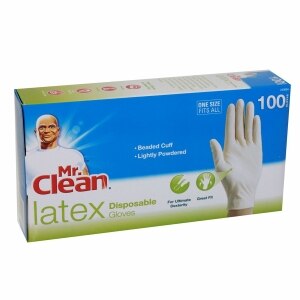 Mr. Clean Latex Disposable Gloves, White