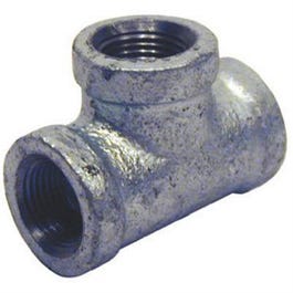 Galvanized Pipe Fitting, Equal Tee, 1/4-In.