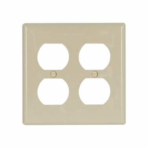 Eaton Cooper Wiring Duplex Receptacle Wallplate, Ivory