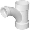 DWV PVC Pipe Fitting, Reducing Combination Tee Wye, 4 x 4 x 3-In.