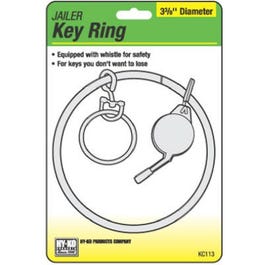 Jailor Key Ring With Whistle, 3-3/8-In.