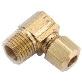 Compression Fitting, Elbow, 90 Degree, Lead-Free Brass, 5/8 Compression x 1/2-In. MPT