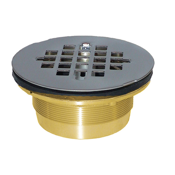 Braxton Harris Company 2″ Brass No-Caulk Shower Drain w/ Key