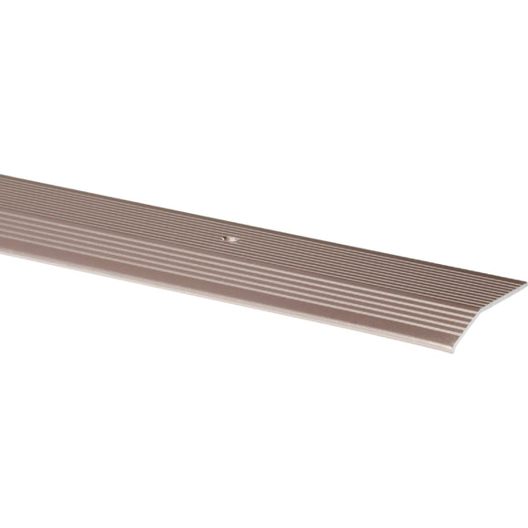M-D Pewter Fluted 2 In. x 3 Ft. Aluminum Carpet Trim Bar, Extra Wide