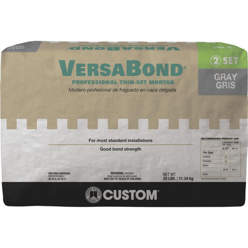 Custom Building Products VersaBond 25 Lb. Gray Fortified Thin-Set Mortar