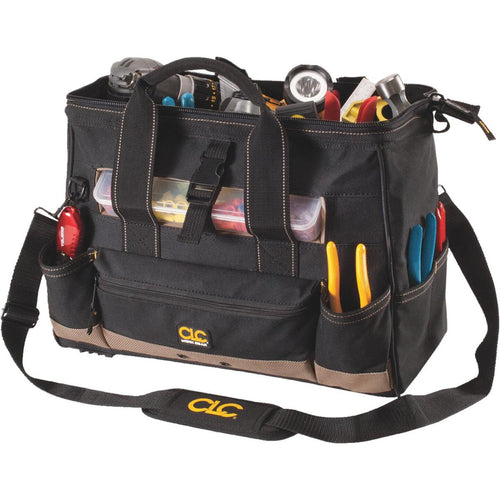 CLC 25-Pocket 16 In. Tool Bag with Top Side Tray