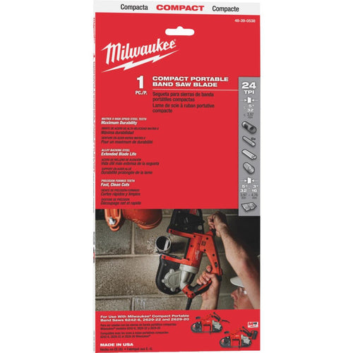 Milwaukee 35-3/8 In. x 1/2 In. 24 TPI Compact Band Saw Blade