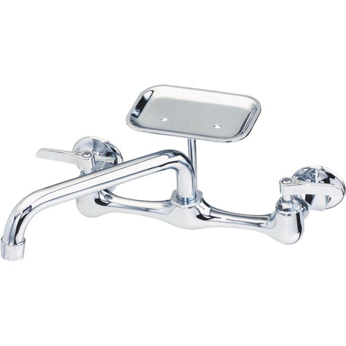 B&K Polished Chrome 2-Handle 8 In. Utility Faucet