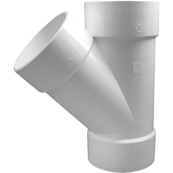 Charlotte Pipe 6 In. Schedule 40 DWV Hub PVC Wye