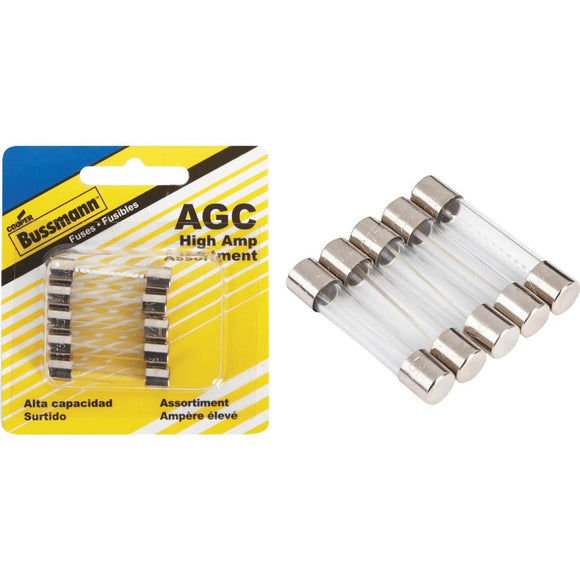 Bussmann AGC Glass Tube Fuse Assortment (5-Pack)