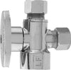 Plumb Pak  1/4 Turn 3-Way Angle Stop Valve, 1/2 X 3/8 X 3/8 in,