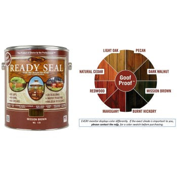 Ready Seal 135 Ready Seal Wood Stain and Sealant, Mission Brown ~ Gallon