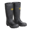 Custom Leathercraft Plain Toe Pvc Rain Boots Black 10
