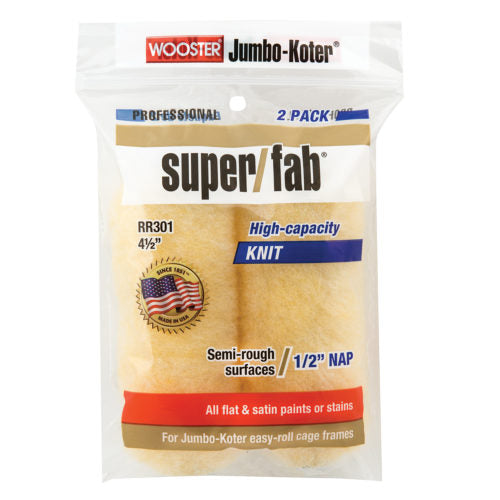 Wooster Brush Super/Fab Jumbo-Koter Paint Roller, 3/4 in Nap, 6-1/2