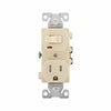 Eaton Cooper Wiring Commercial Grade Combination Switch 15A, 120V Ivory