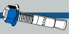 Midwest Fastener TorqueMaster Blue Wedge Anchors 1/2