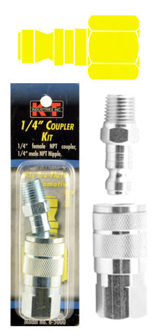 K-T Industries Tru-Flate® 2 Pc 1/4'' Coupler/Nipple Set