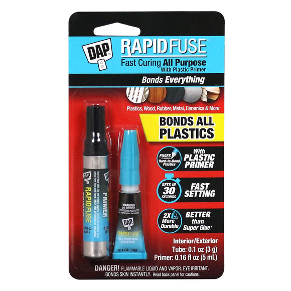 Dap RapidFuse Fast Curing All Purpose Adhesive with Plastic Primer