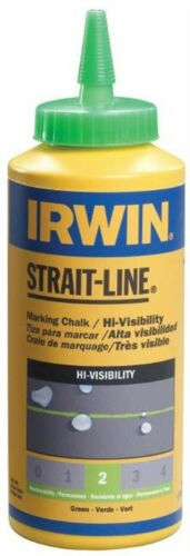 Irwin Strait-Line Plastic Fluorescent Green Chalk Line Refill 8 oz.