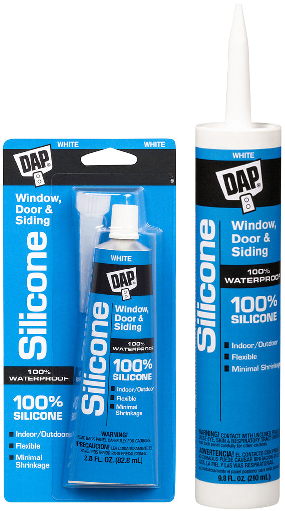 DAP 100% Silicone Window & Door Sealant 10.1 oz. White